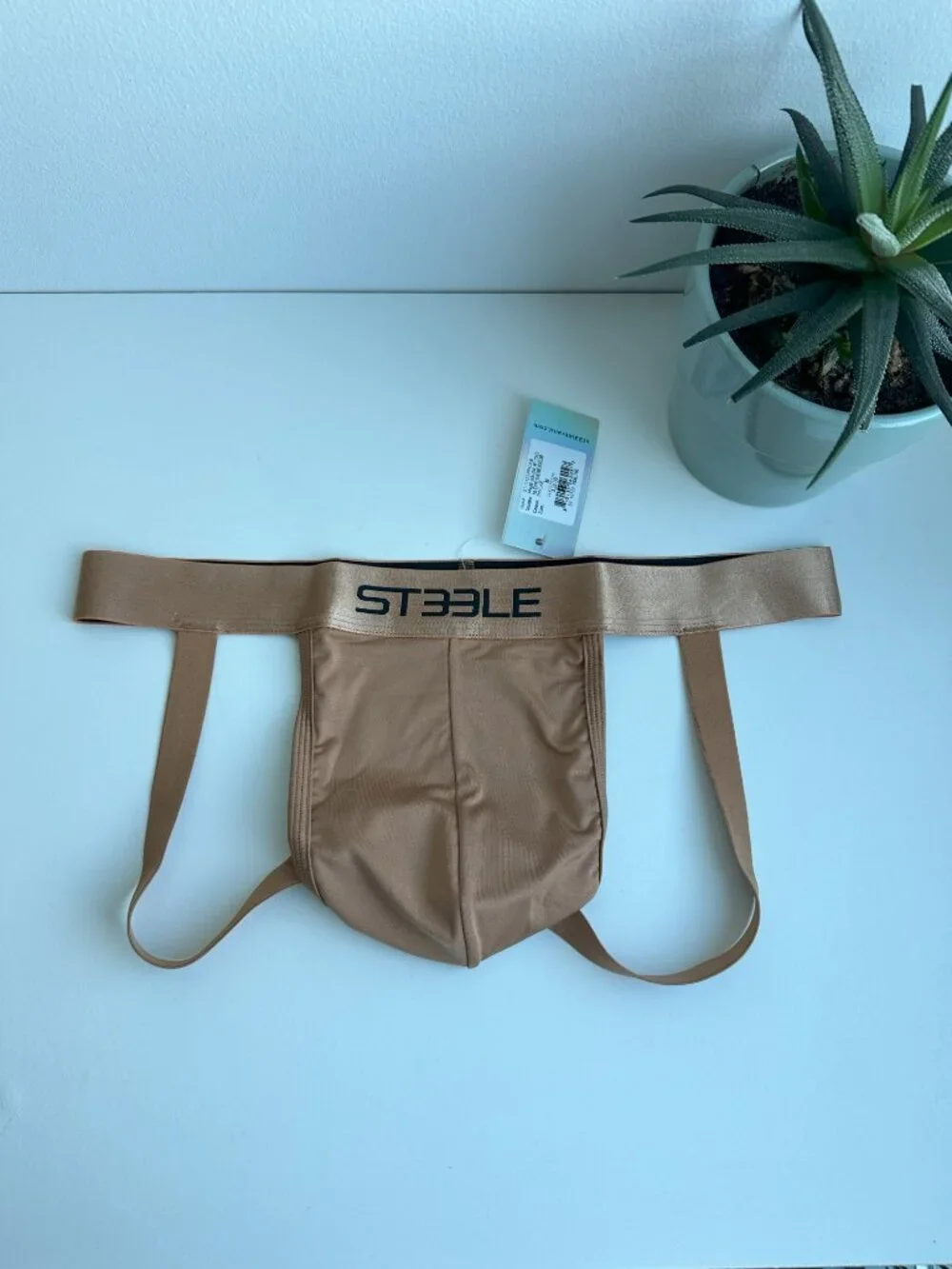 ST33LE - Praline Skin Tone Recycled Polyester Jockstrap (M)